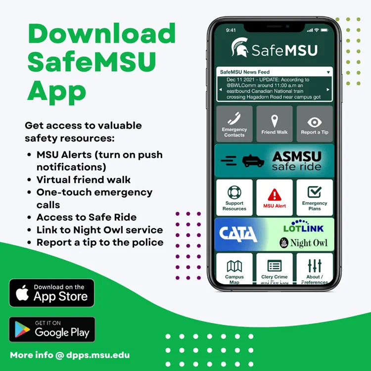 Download the SafeMSU App